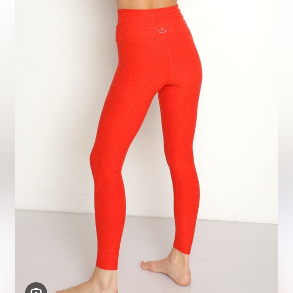 Beyond Yoga Spacedye Caught In The Midi High Waisted Legging - Redflower Scarlet